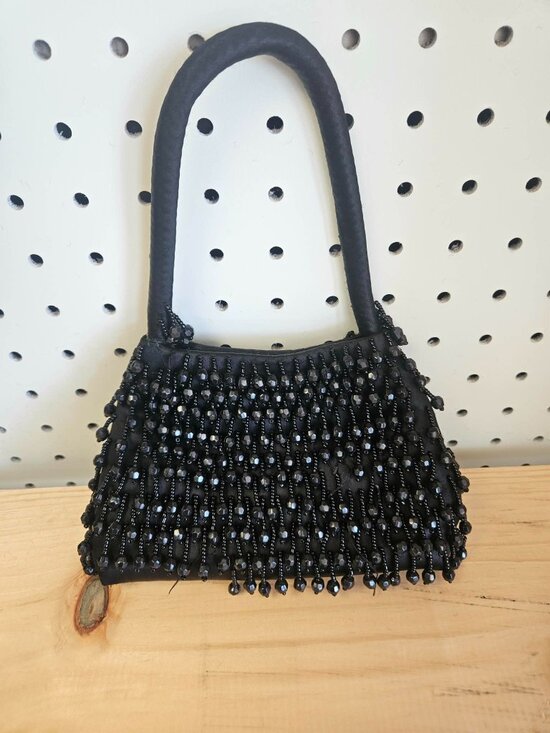 La Regale Handbags - Vintage Le Regale Black Beaded Mini Bag